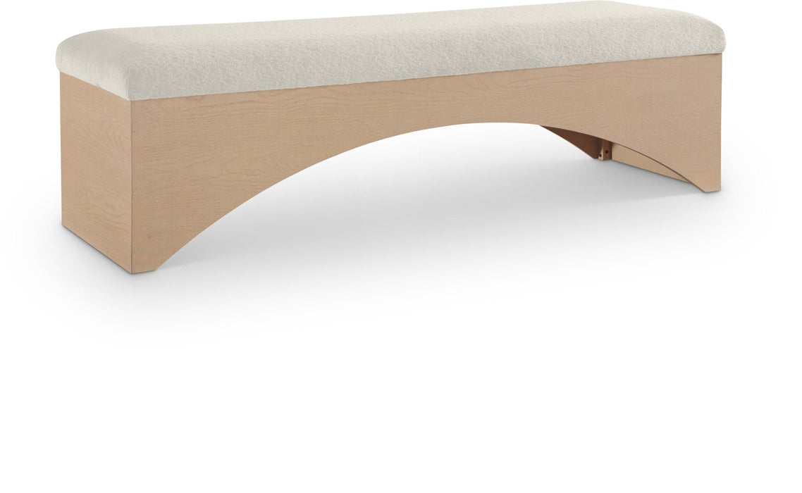Lawson Velour Fur Fabric Upholstered Bench