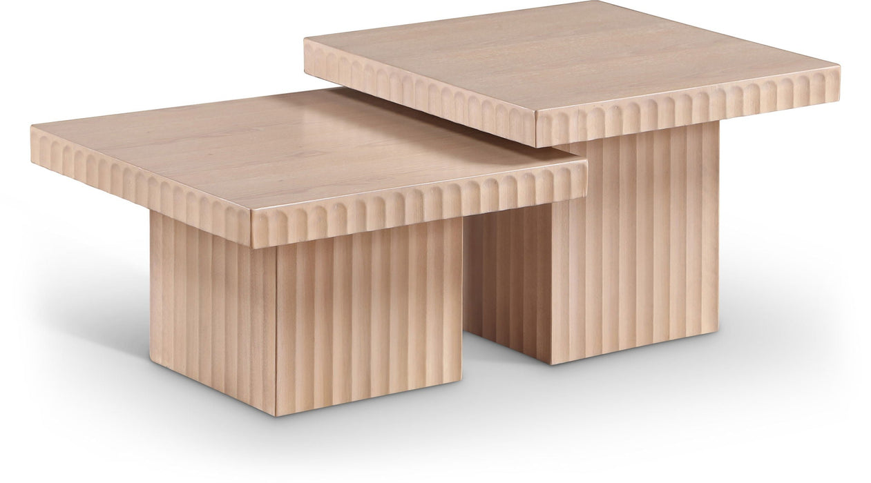 Spencer Solid Wood And Oak Veneer 2 Piece Coffee Table