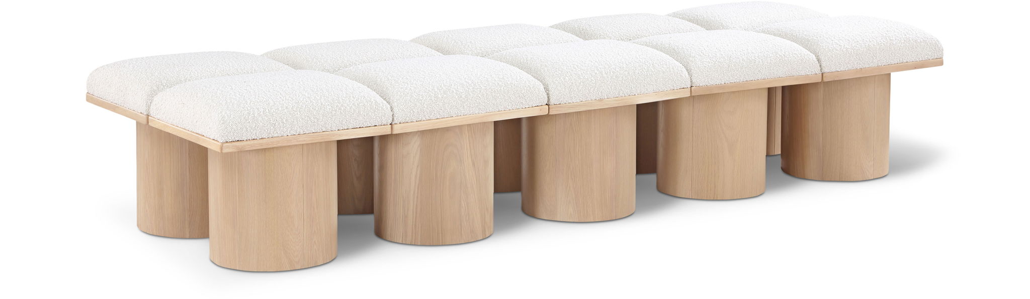 Pavilion Boucle Fabric Upholstered 10pc. Modular Bench