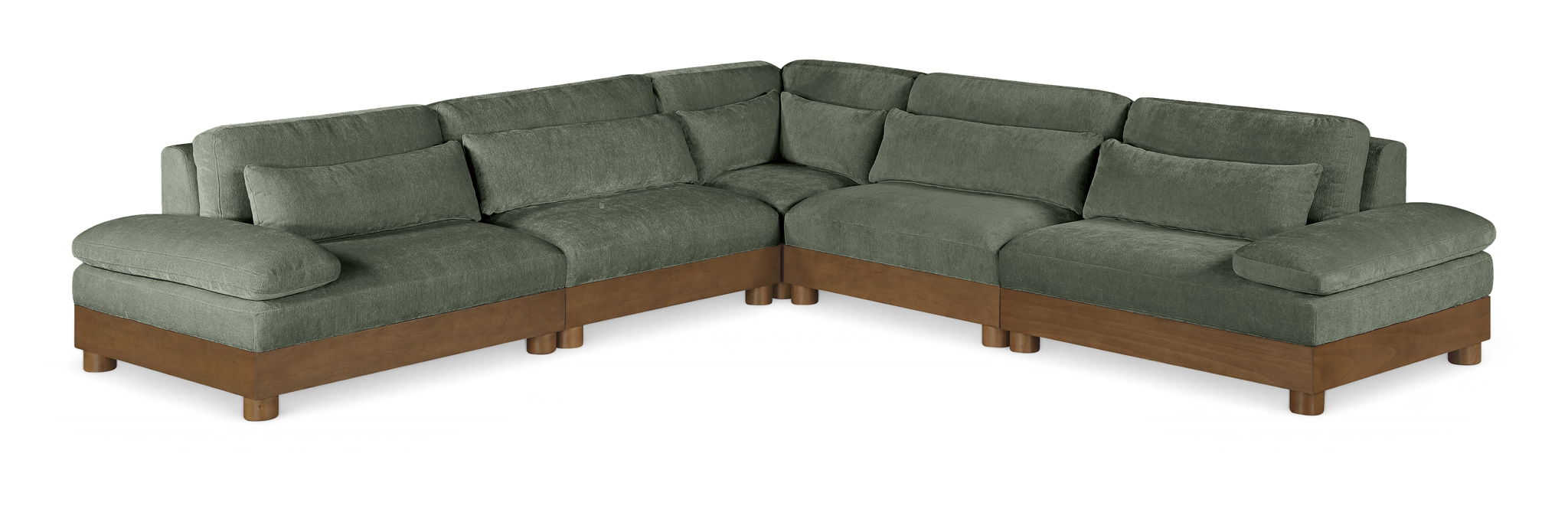 Seccional modular tapizado de chenilla Turin de 127.75" de 5 piezas
