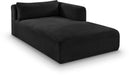 Shaggy Corduroy Performance Fabric Upholstered Chaise