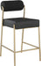 Carly Boucle Fabric And Vegan Leather Upholstered Counter Stool