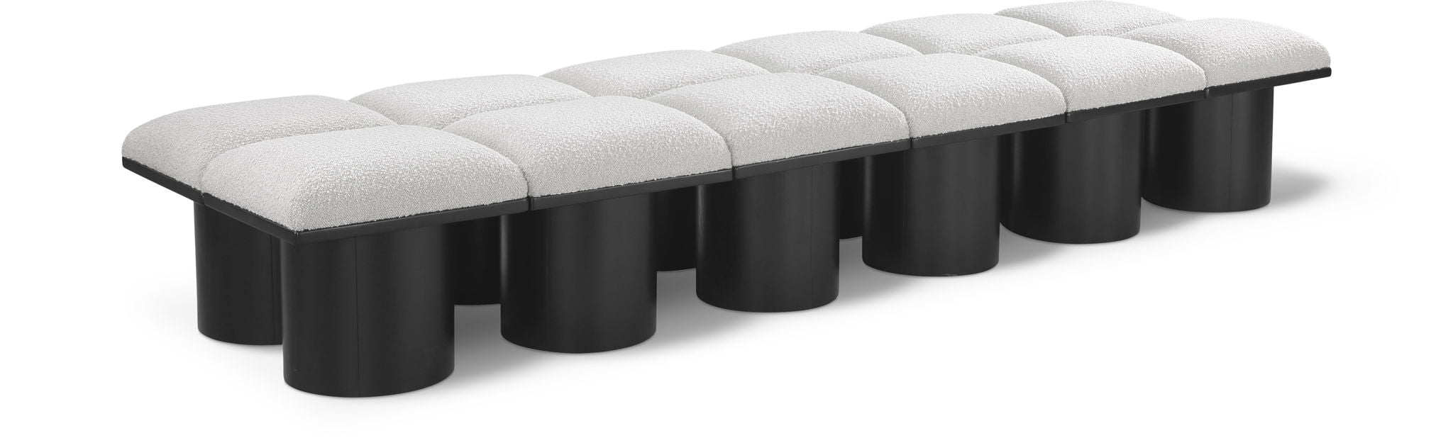 Pavilion Boucle Fabric Upholstered 12pc. Modular Bench