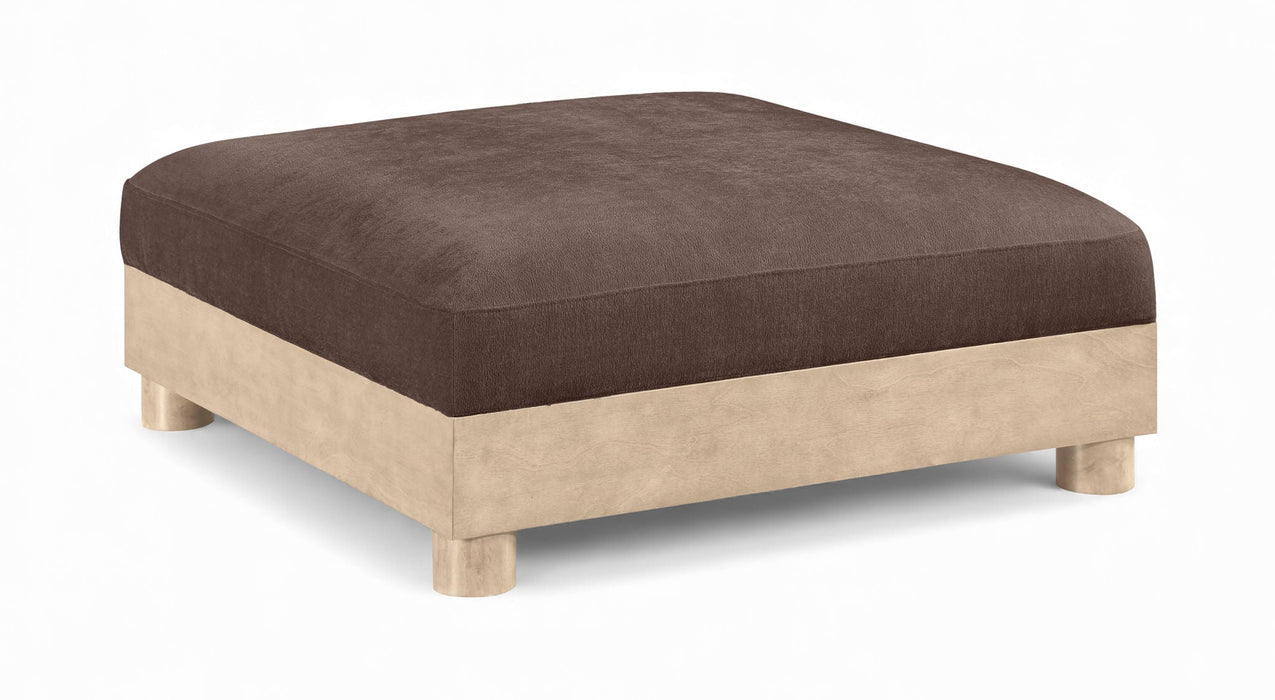 Turin Chenille Fabric Upholstered Ottoman