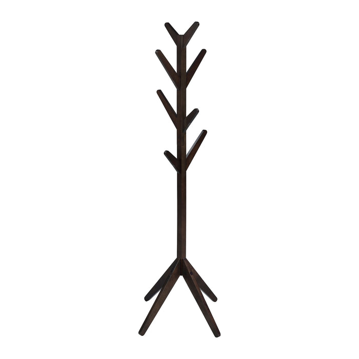 Margaret Solid Wood Coat Rack Clothing Hanger Cappuccino