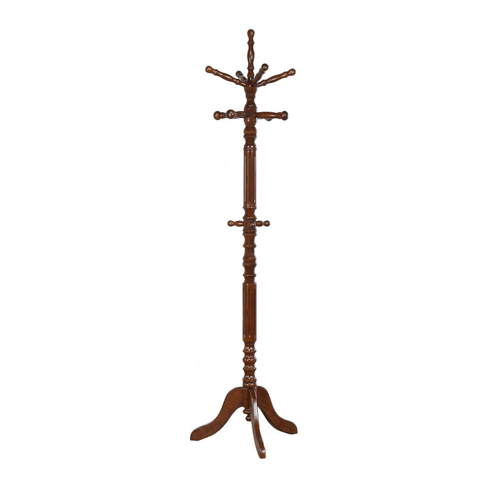 Achelle 11 Hook Freestanding Coat Rack Hat Hanger Tobacco - Brown