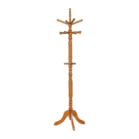Achelle 11 Hook Freestanding Coat Rack Hanger Golden Brown