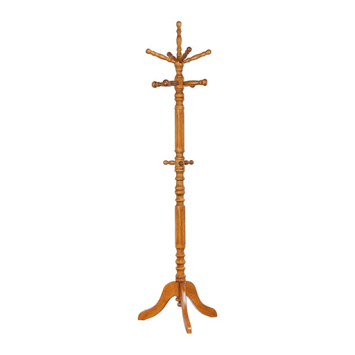 Achelle 11 Hook Freestanding Coat Rack Hanger Golden Brown