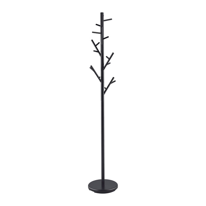 Clover 18 Hook Freestanding Metal Coat Rack Hat Hanger Black