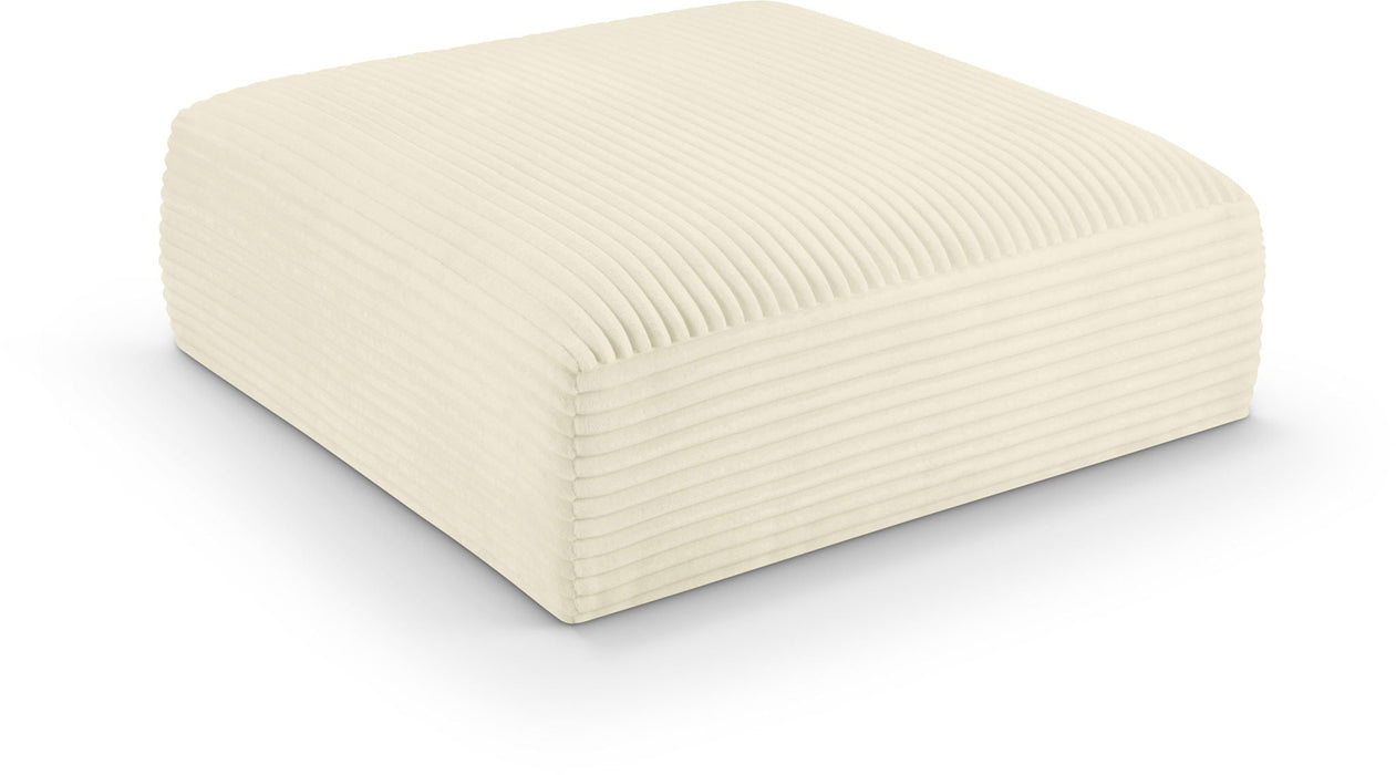 Shaggy Corduroy Performance Fabric Upholstered Ottoman