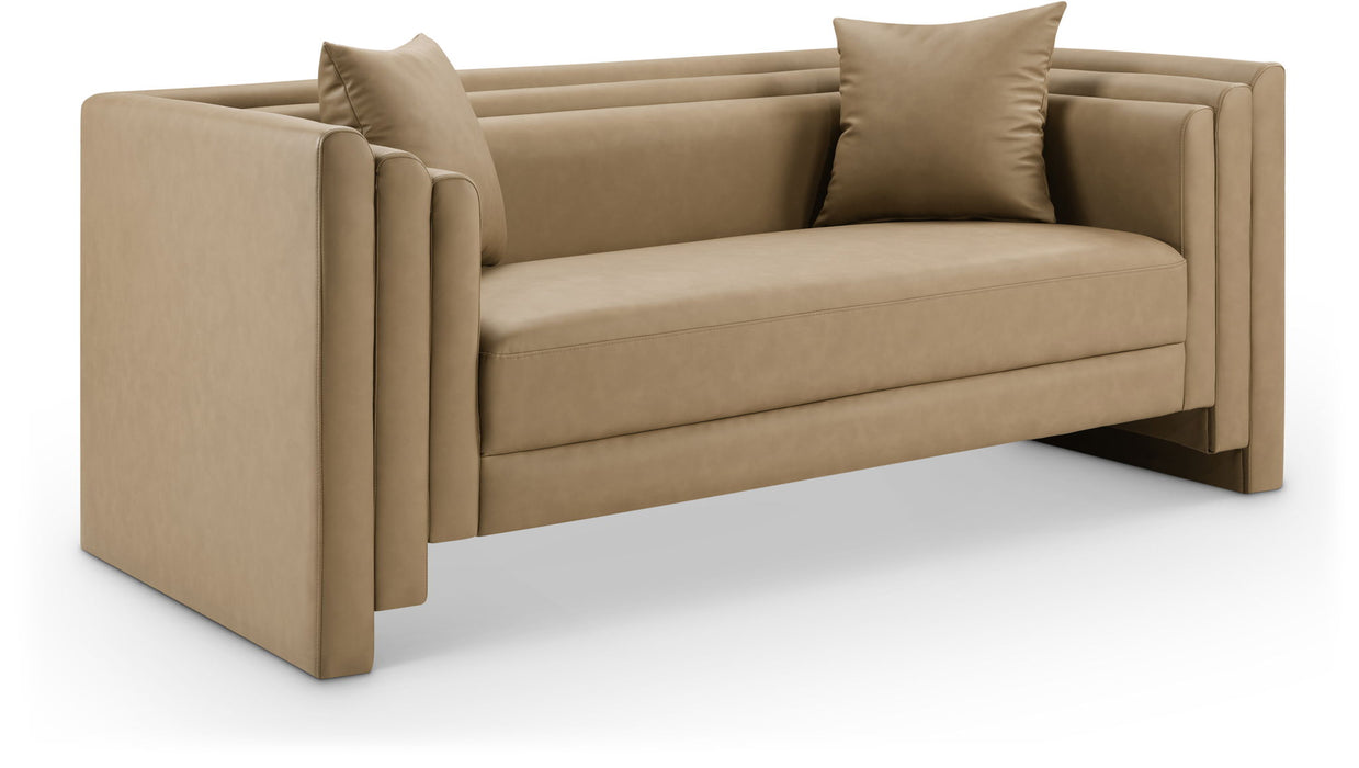 Everett 67" Vegan Leather Upholstered Loveseat