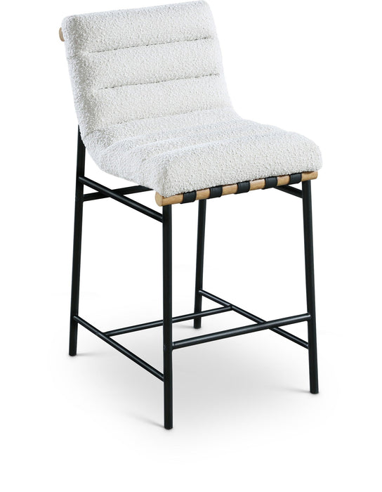Burke Boucle Fabric Upholstered Counter Stool