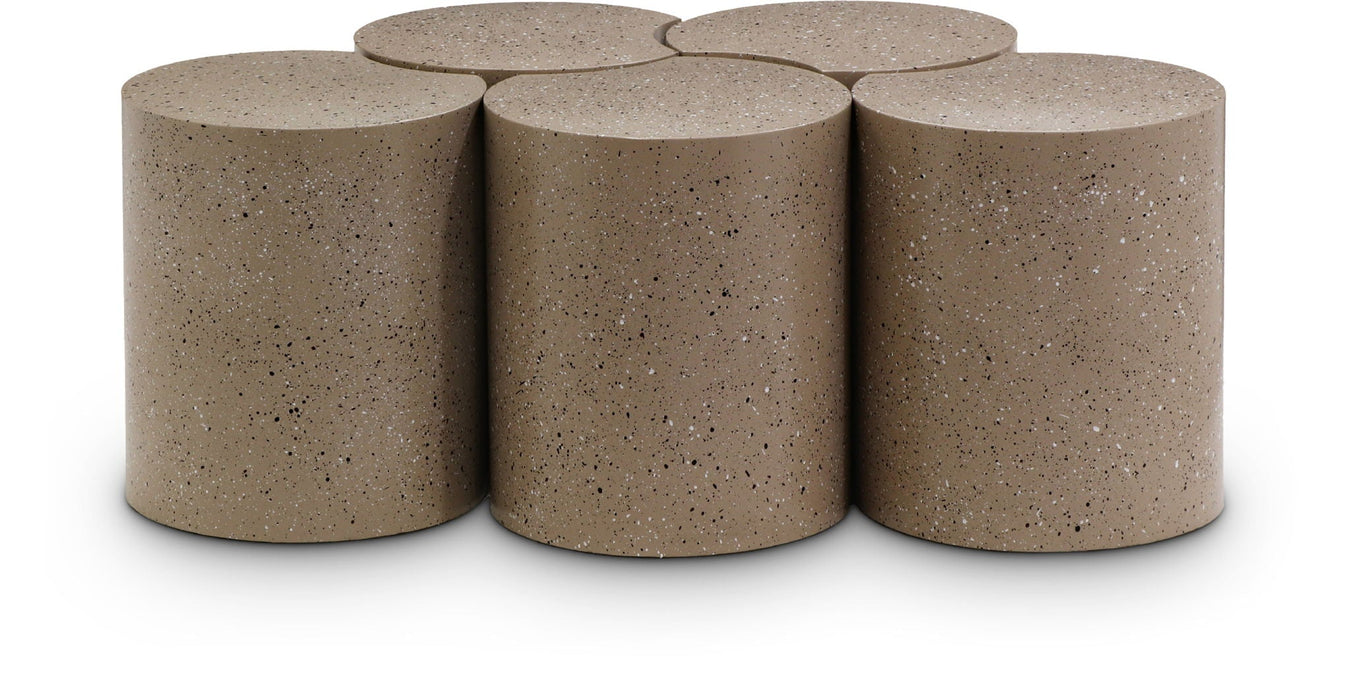 Dimple Terrazzo Pattern Iron Nesting 5pc. Modular Coffee Table