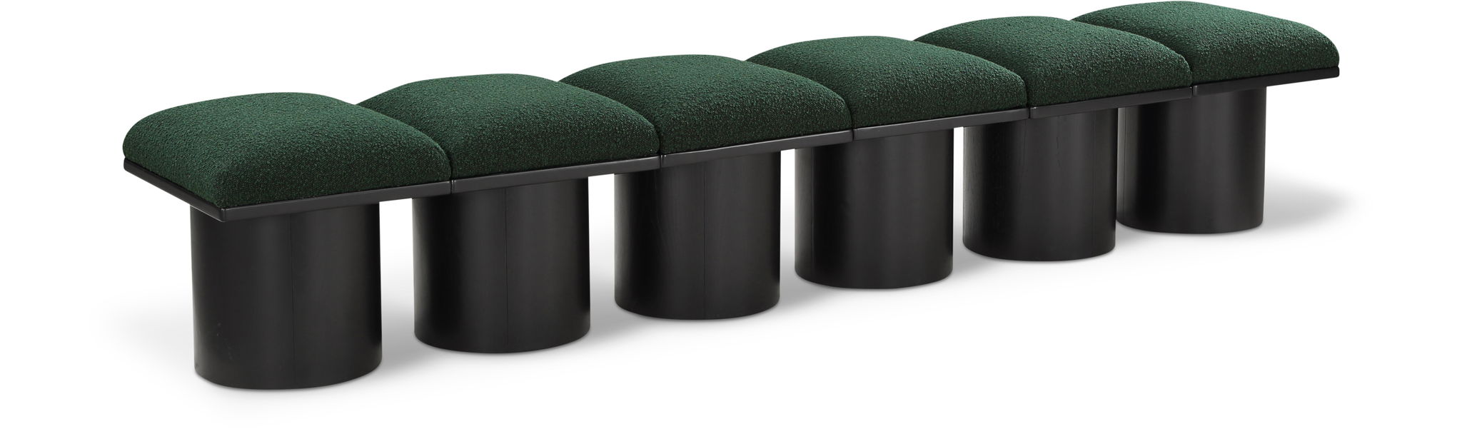 Pavilion Boucle Fabric Upholstered 6pc. Modular Bench