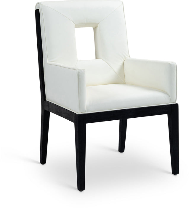 Gwendolyn Vegan Leather Upholstered Dining Arm Chair