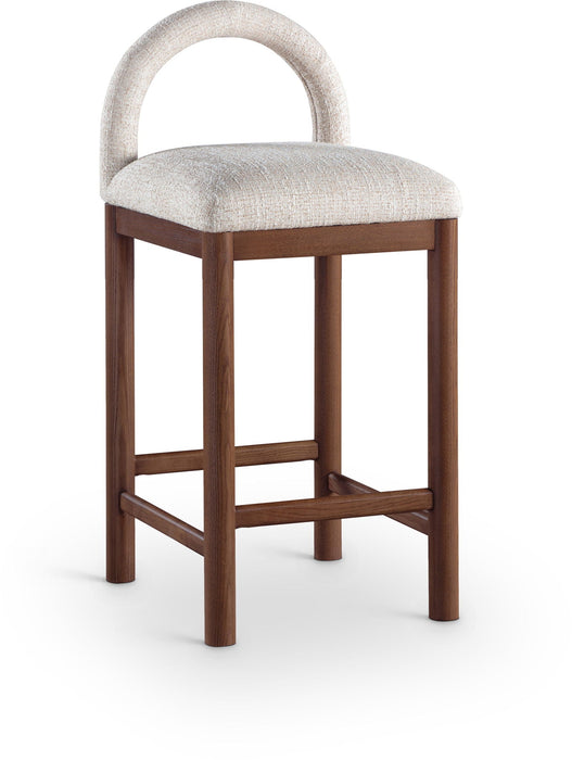 Conrad Linen Textured Fabric Upholstered Counter Stool