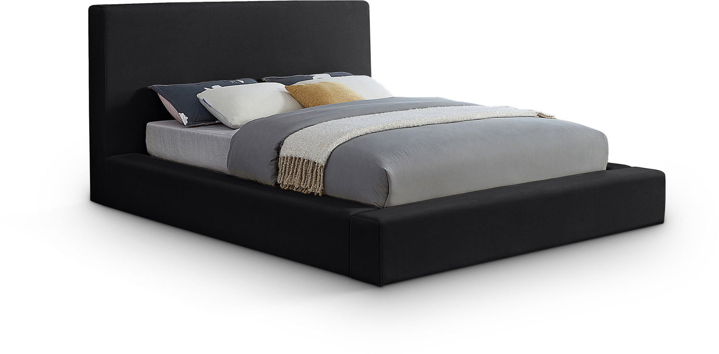 Dorian Velvet Upholstered Bed - Black