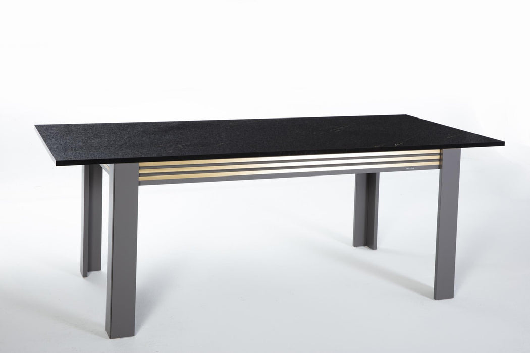 Carlino Expandable Dining Table - Prada Grey / Carrara Marble