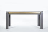 Carlino Expandable Dining Table - Gray / Carrara Marble