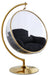 Luna Acrylic And Fabric Upholstered Swing Bubble Accent Chair