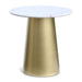 Sorrento Genuine Marble Top And Metal Base End / Side Table