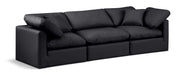 Indulge 105" Vegan Leather Upholstered 3pc. Modular Sofa