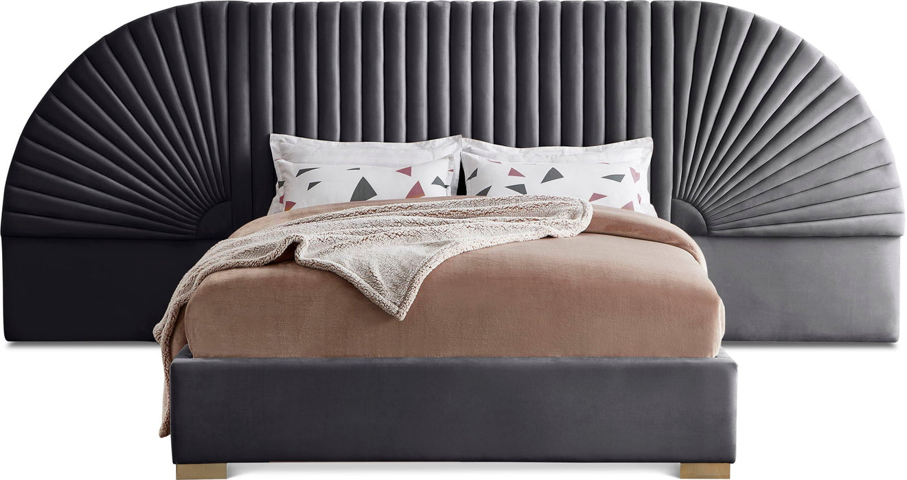 Cleo Velvet Upholstered Bed