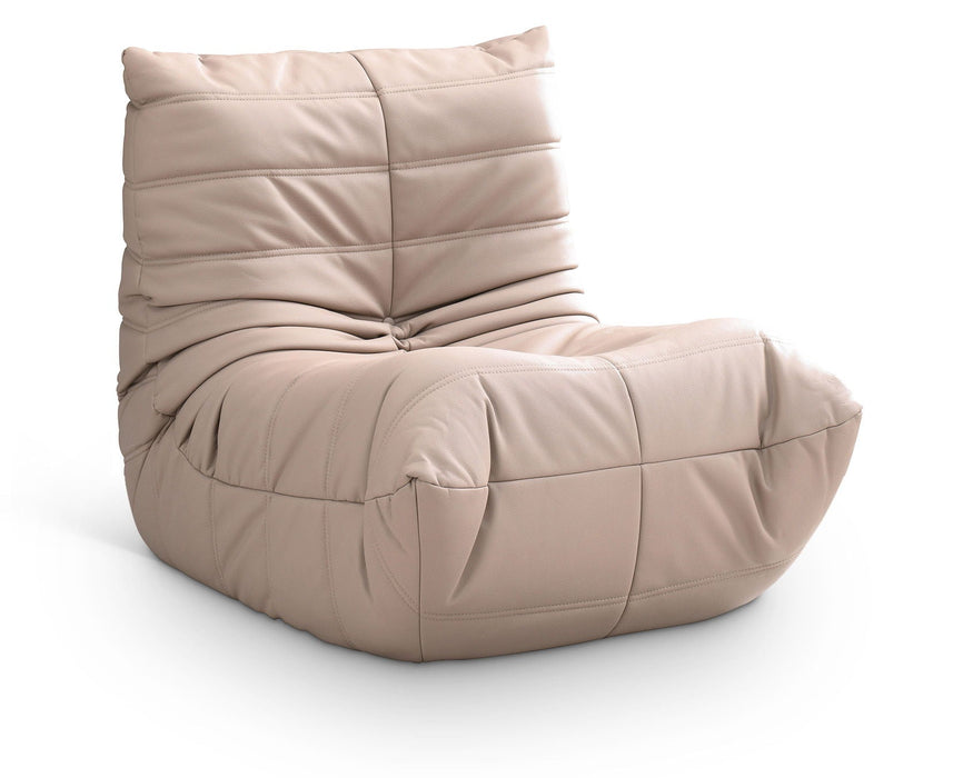 Silla tapizada de cuero vegano Relax