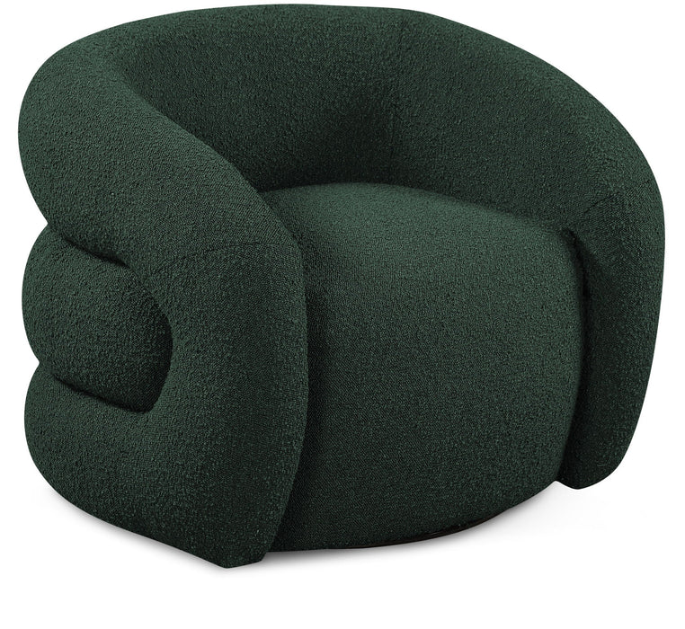 Roxbury Boucle Fabric Upholstered Swivel Accent Chair