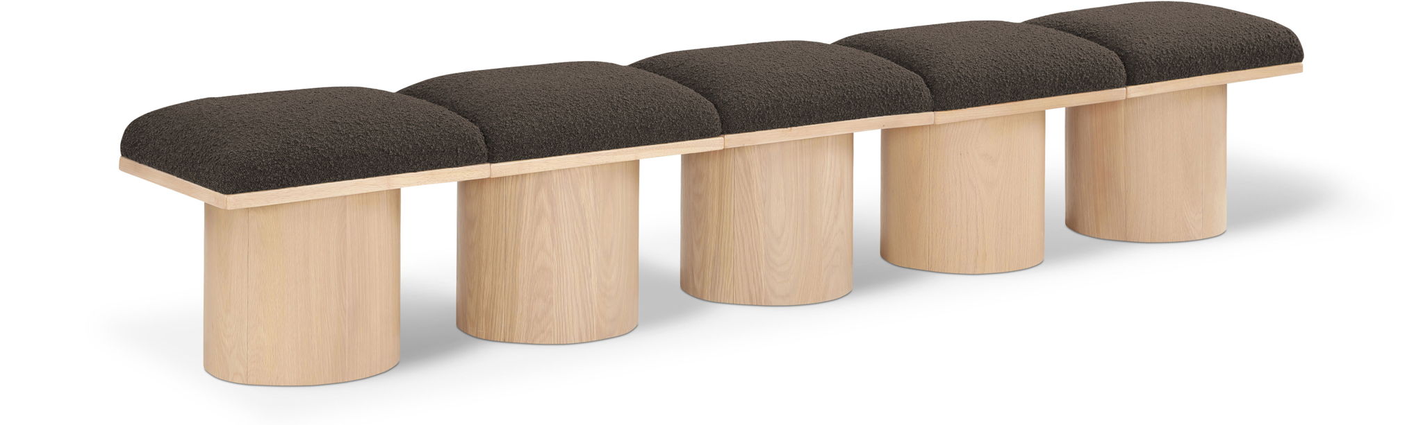 Pavilion Boucle Fabric Upholstered 5pc. Modular Bench