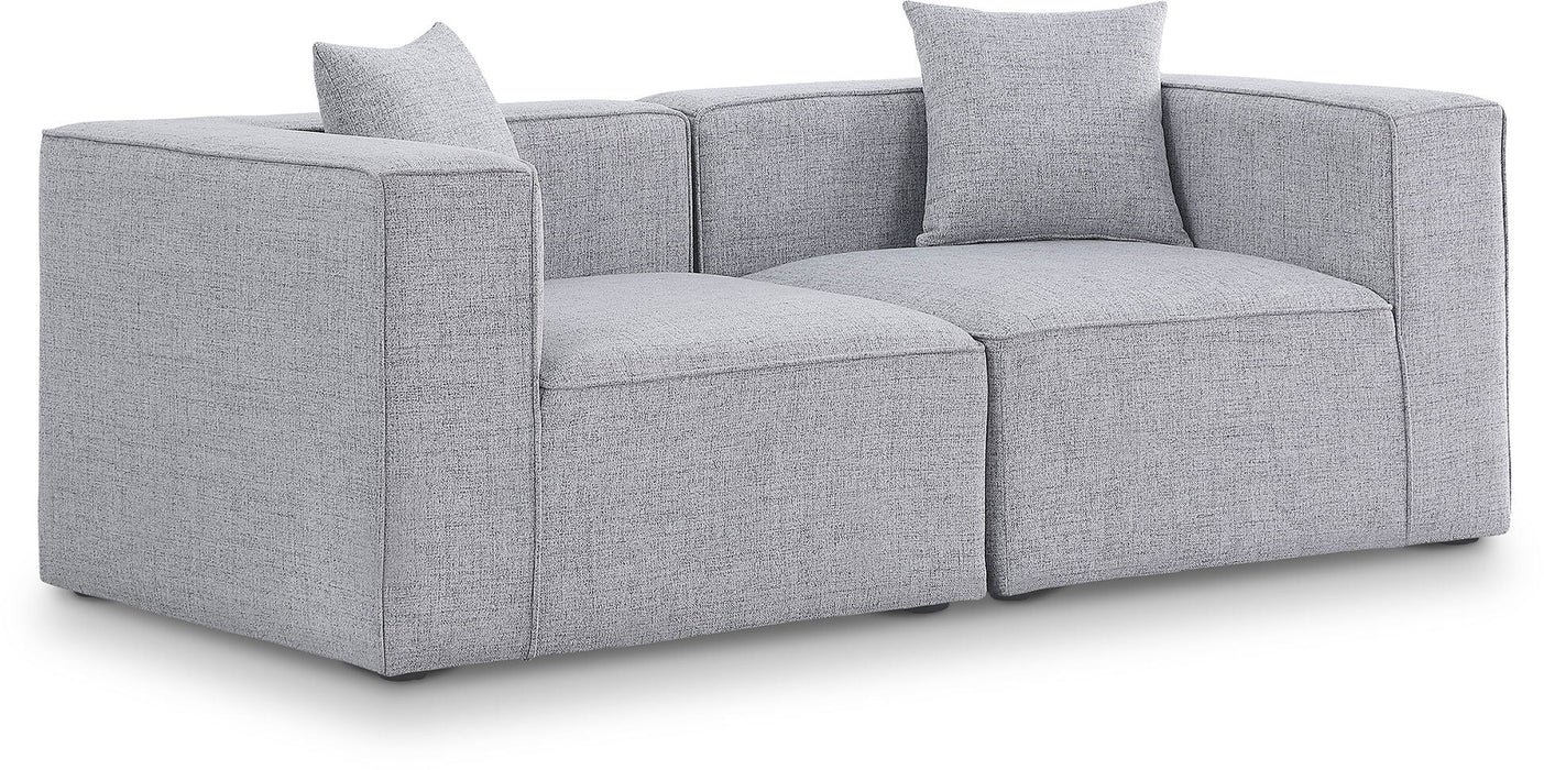 Cube 72" Fabric Upholstered 2pc. Modular Loveseat
