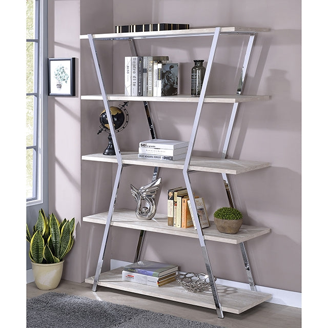 Zila Bookcase - Chrome