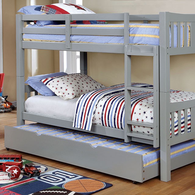 Cameron /Bunk Bed, Gray - Twin