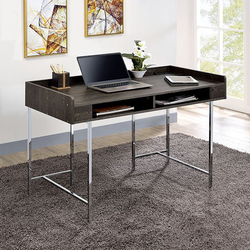 Alvin Desk - Brown/Chrome