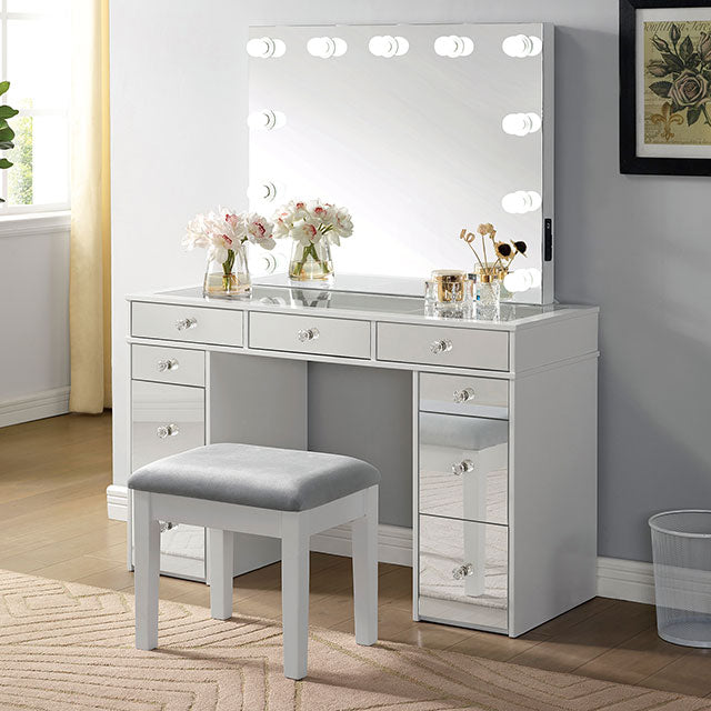 Margret Vanity Set - White/Gray