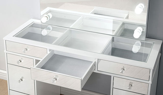 Margret Vanity Set - White/Gray