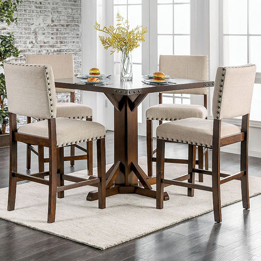 Glenbrook 5 Pc Counter Ht Table Set - Brown Cherry