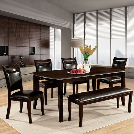 Woodside 7 Pc Dining Table Set - Dark Cherry/Espresso