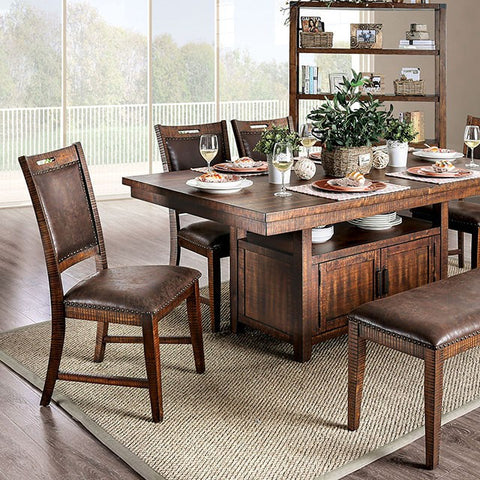 Mesa de comedor Wichita - roble desgastado oscuro