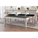 Georgia Bench - Antique White/Gray