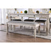Georgia Bench - Antique White/Gray