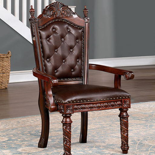 Canyonville Arm Chair (Set of 2) - Dark Brown/Brown Cherry
