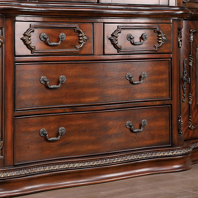 Normandy Hutch & Buffet - Brown Cherry
