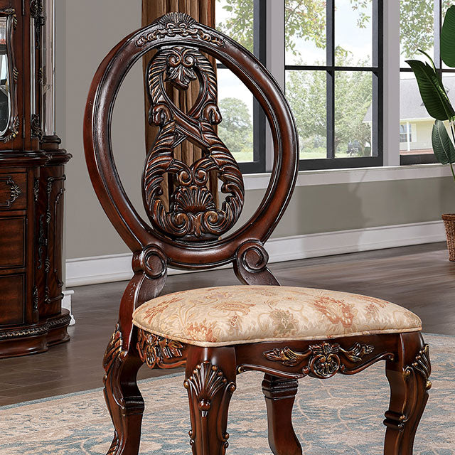 Normandy Side Chair (Set of 2) - Brown Cherry/Tan