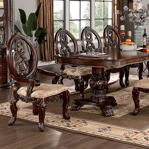 Normandy 7 Pc Dining Table Set - Brown Cherry