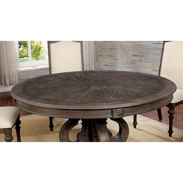 Arcadia Round Dining Table - Rustic Natural Tone/Ivory