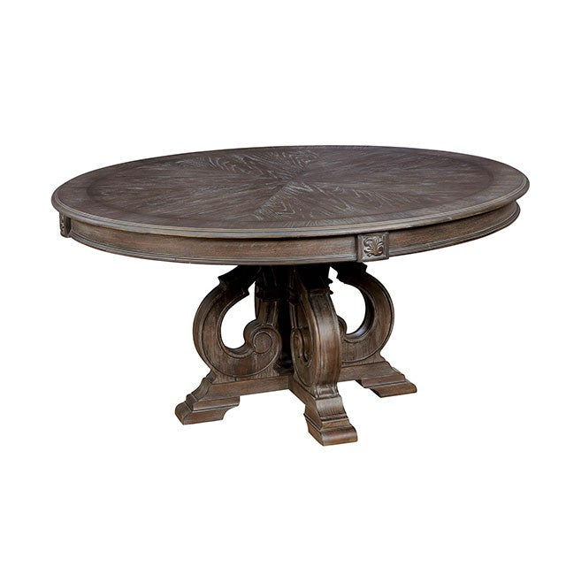 Arcadia Round Dining Table - Rustic Natural Tone/Ivory