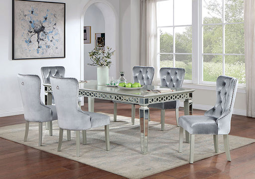Adalia Chair (Set of 2) - Silver/Dark Gray