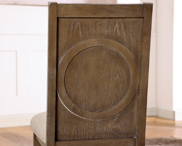 Monclova Side Chair - Rustic Oak/Beige