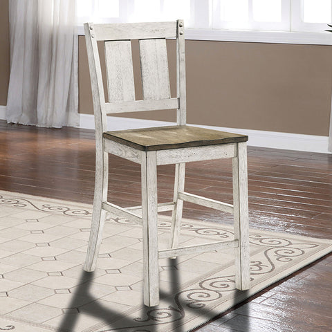 Dakota Counter Ht. Chair - Antique White/Ash Brown